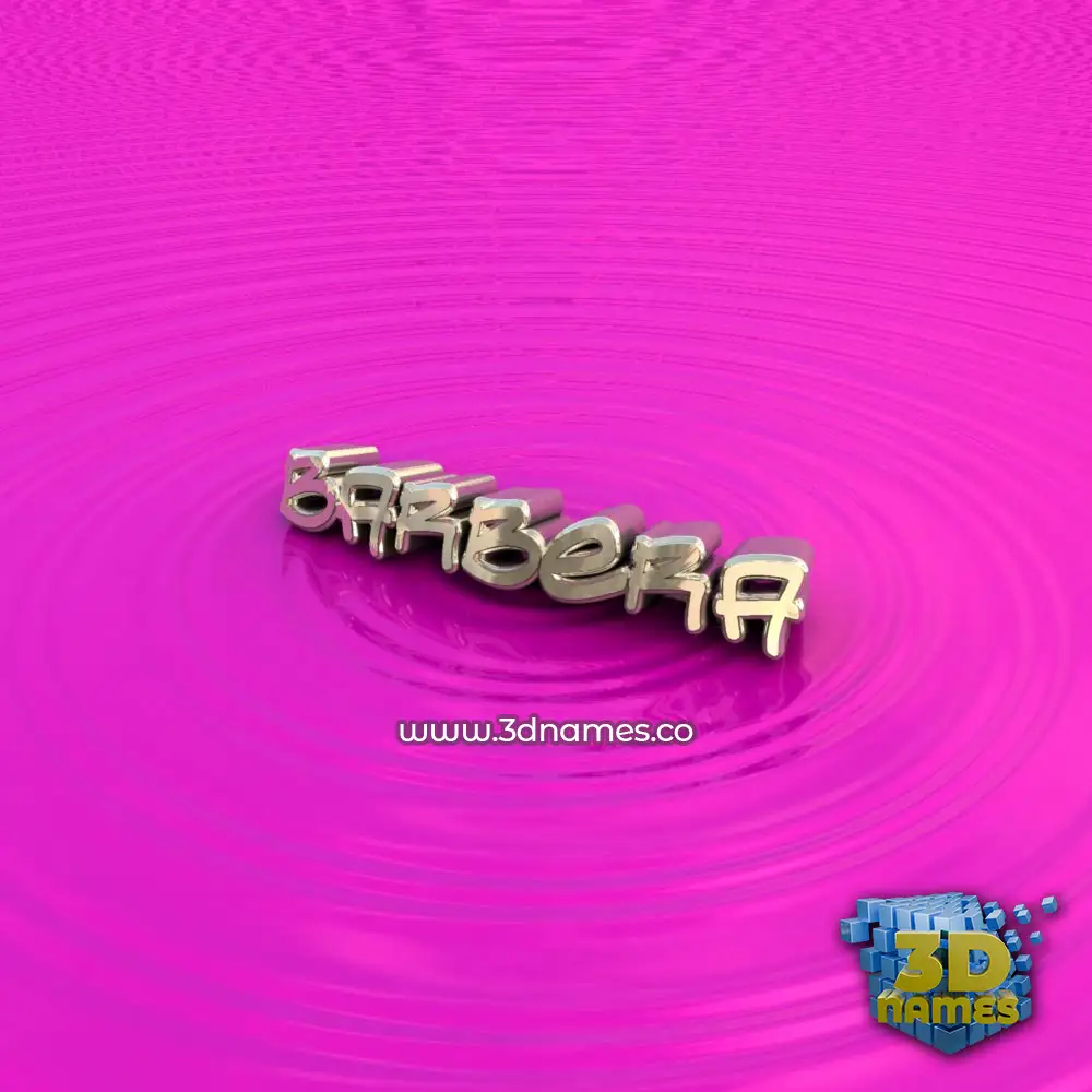 barbera in Pink Graffiti style - 3D name wallpaper