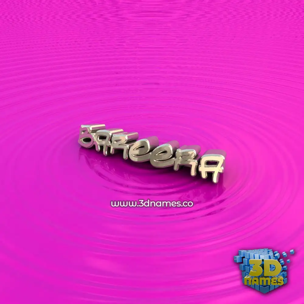bareera in Pink Graffiti style - 3D name wallpaper