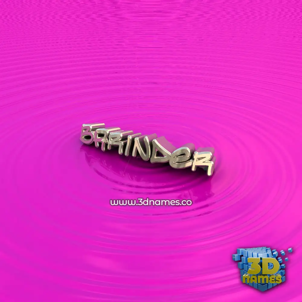 barinder in Pink Graffiti style - 3D name wallpaper