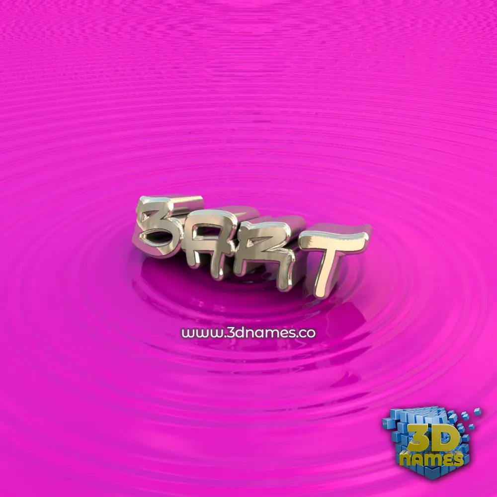 bart in Pink Graffiti style - 3D name wallpaper