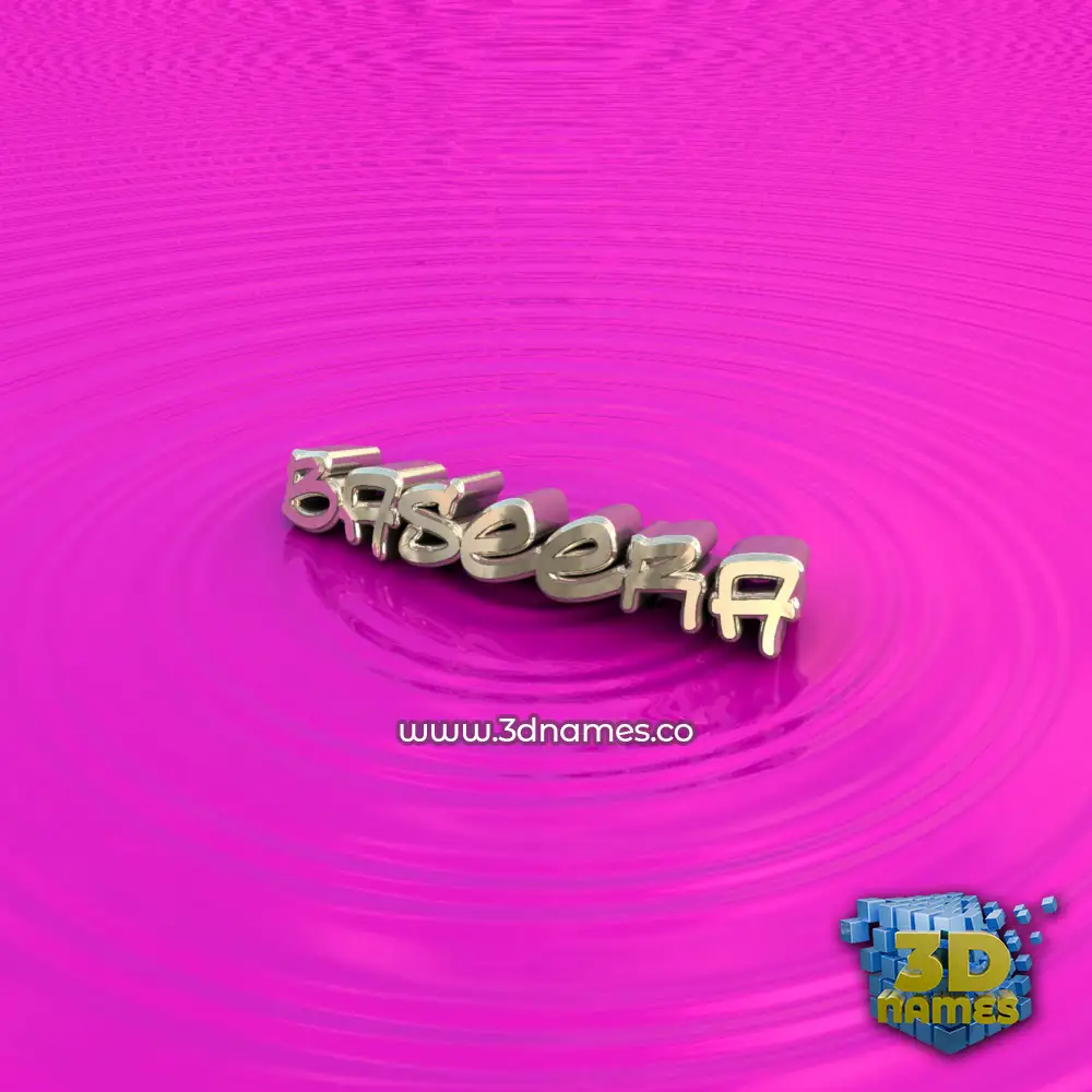 baseera in Pink Graffiti style - 3D name wallpaper