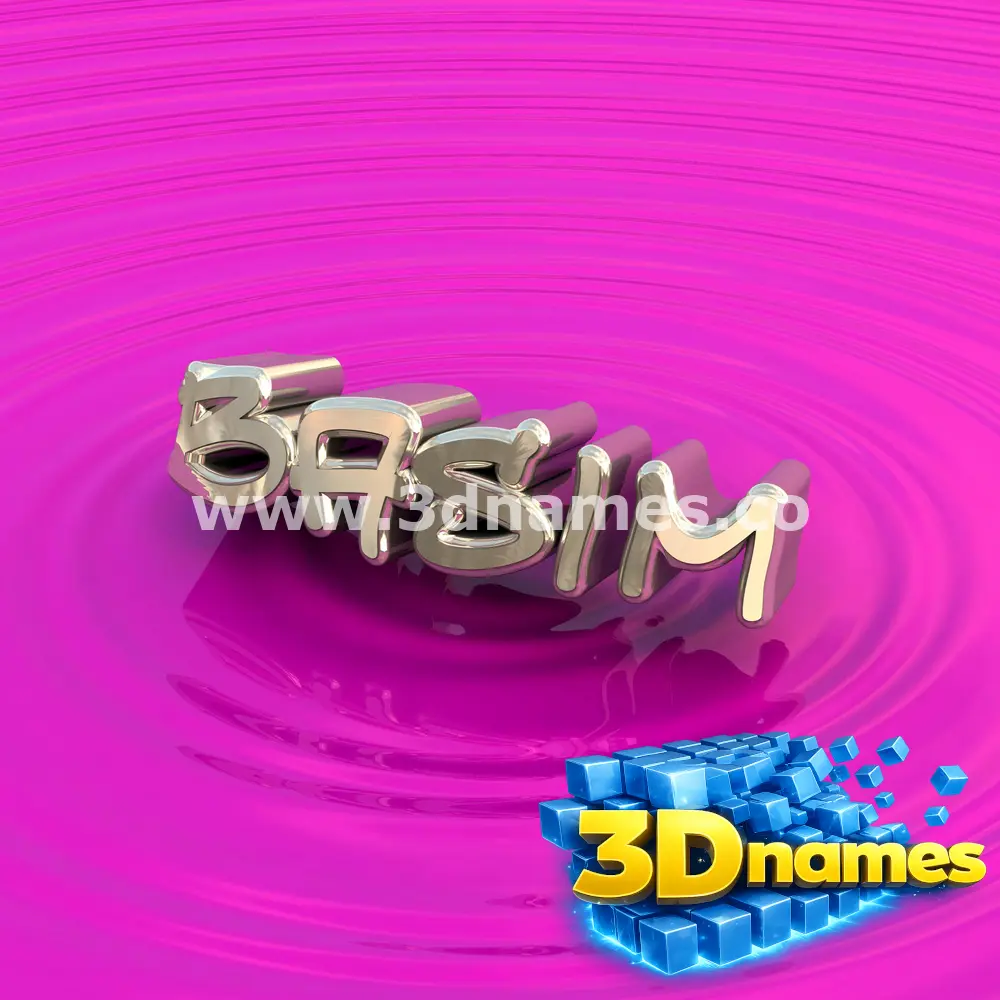 basim in Pink Graffiti style - 3D name wallpaper