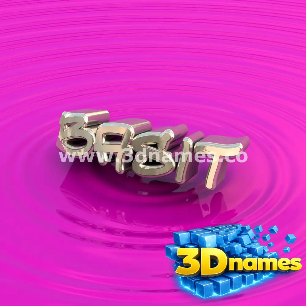 basit in Pink Graffiti style - 3D name wallpaper