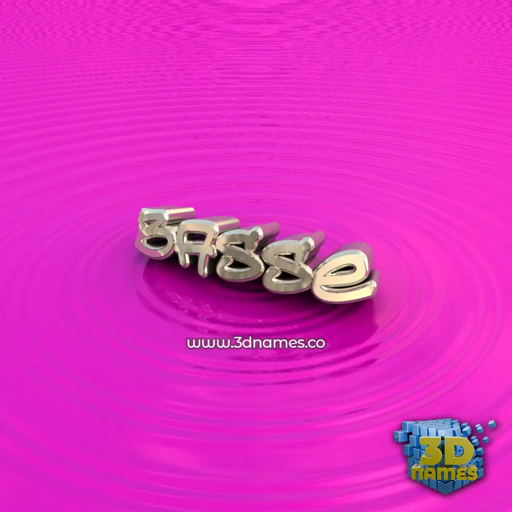 basse in Pink Graffiti style - 3D name wallpaper