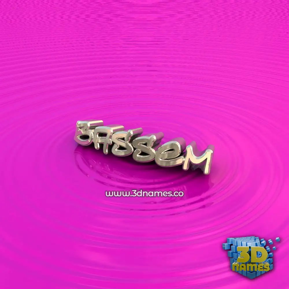 bassem in Pink Graffiti style - 3D name wallpaper