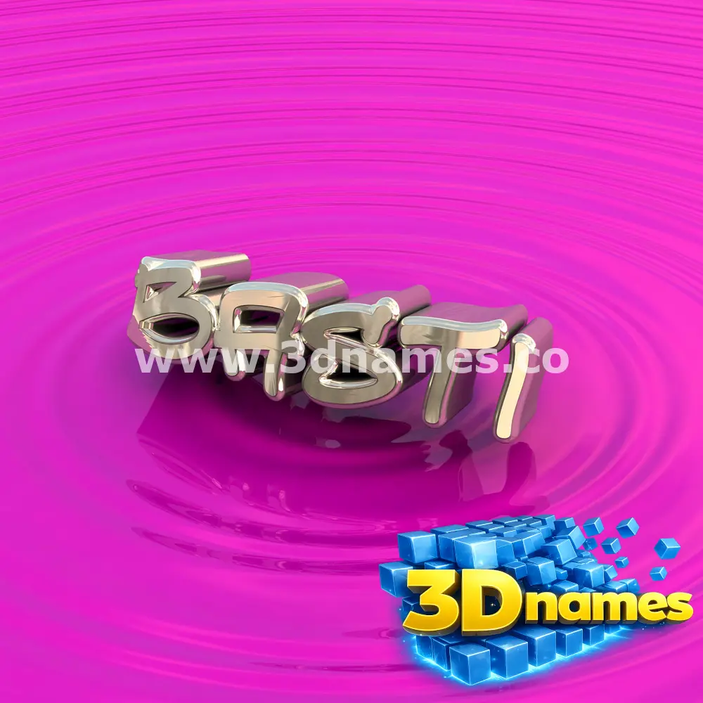 basti in Pink Graffiti style - 3D name wallpaper