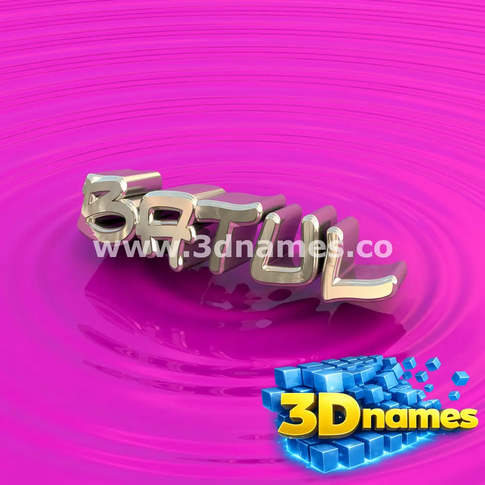 batul in Pink Graffiti style - 3D name wallpaper