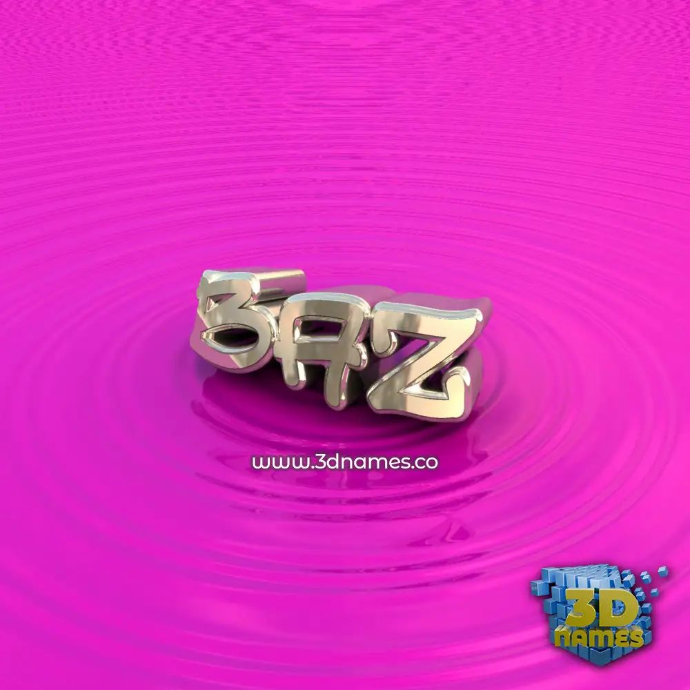 baz in Pink Graffiti style - 3D name wallpaper