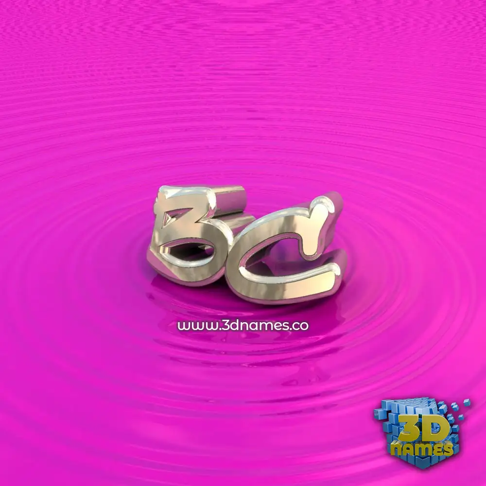 bc in Pink Graffiti style - 3D name wallpaper