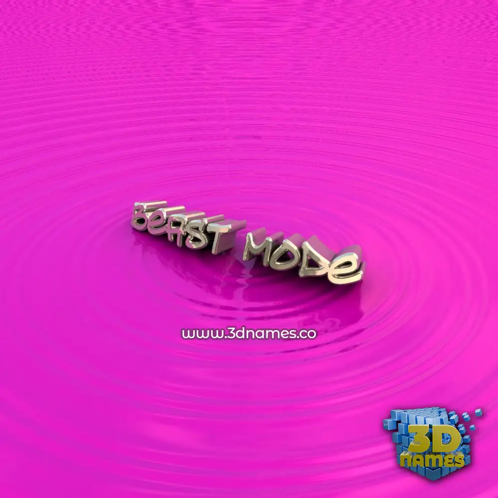 beast mode in Pink Graffiti style - 3D name wallpaper