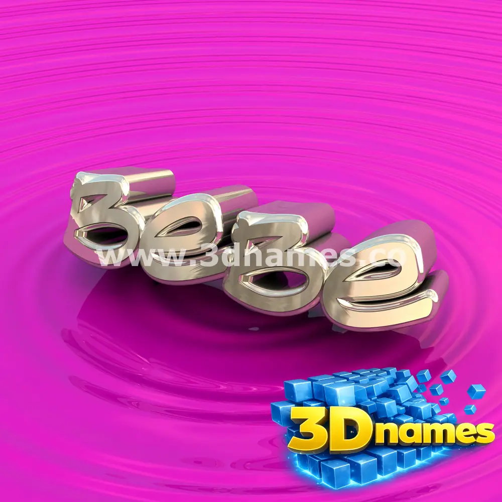 bebe in Pink Graffiti style - 3D name wallpaper