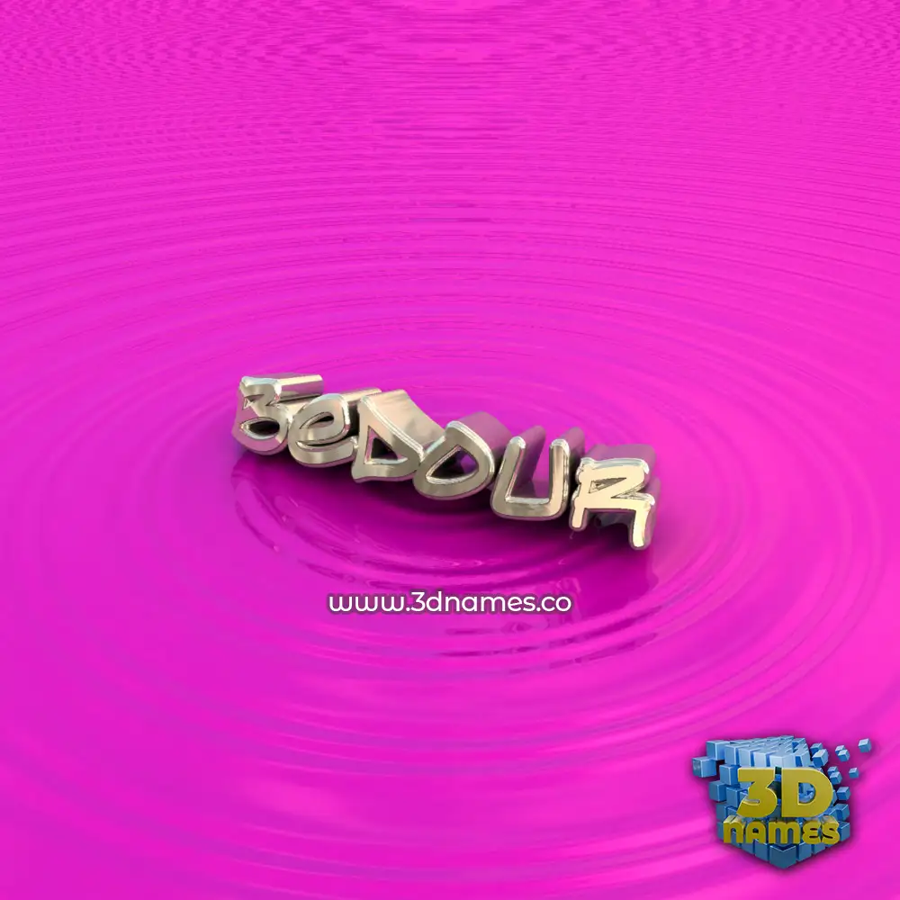 bedour in Pink Graffiti style - 3D name wallpaper