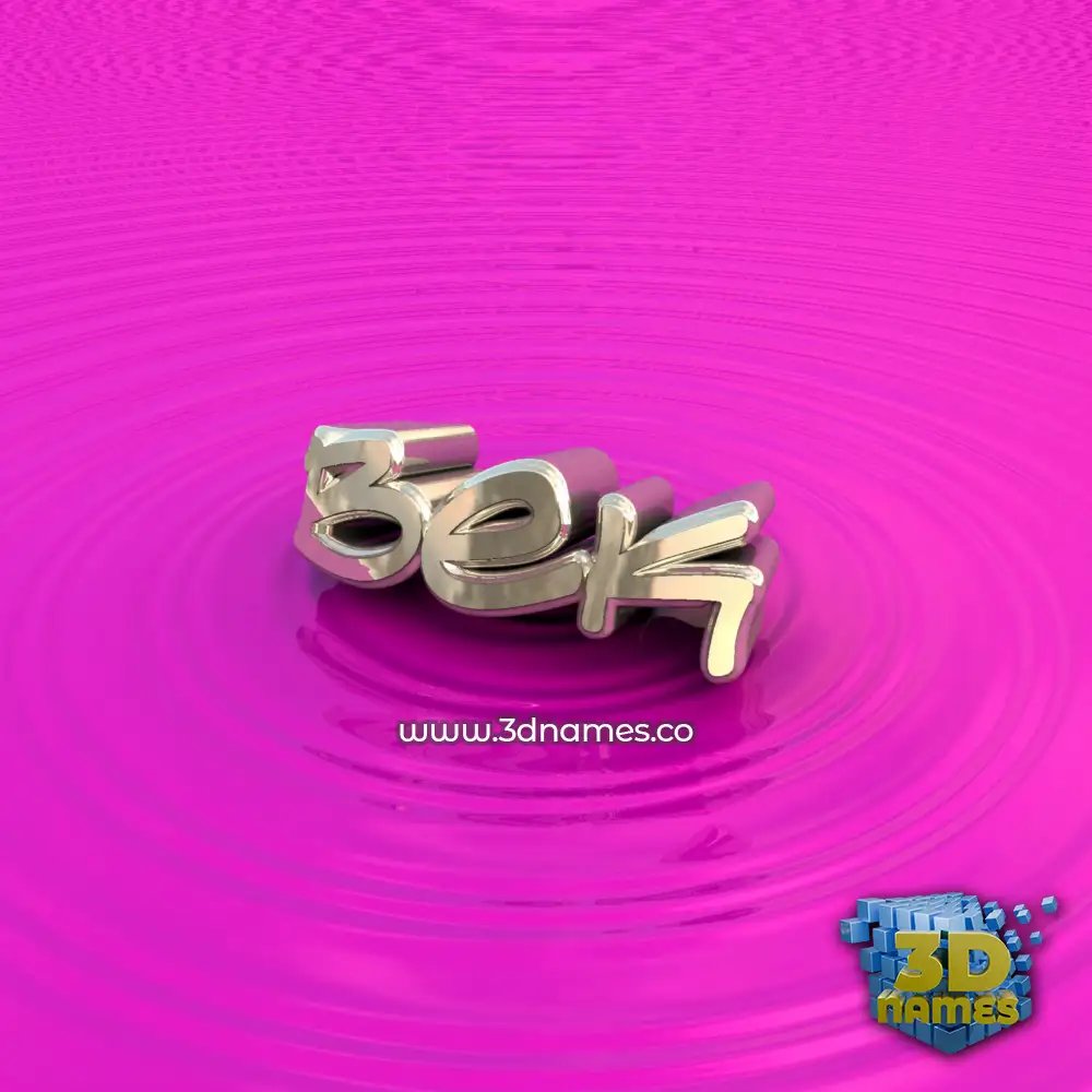 bek in Pink Graffiti style - 3D name wallpaper