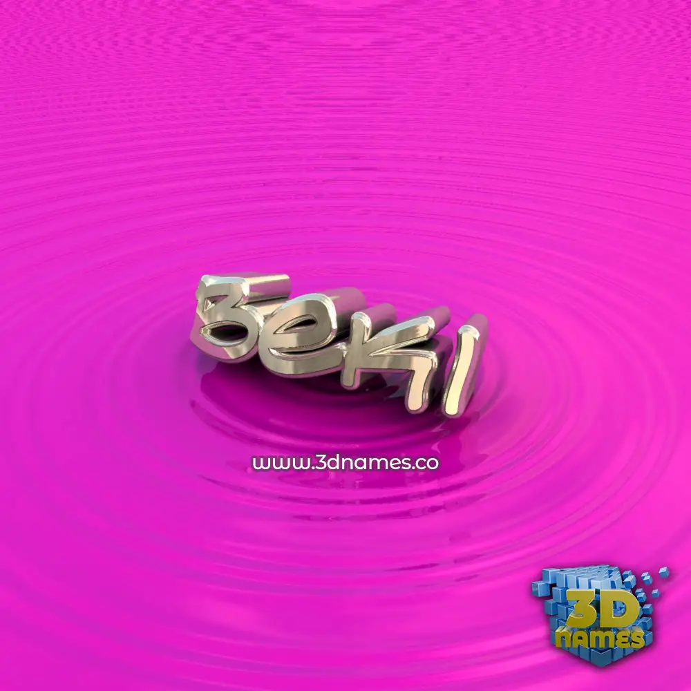 beki in Pink Graffiti style - 3D name wallpaper