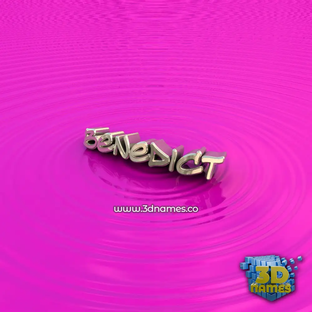 benedict in Pink Graffiti style - 3D name wallpaper