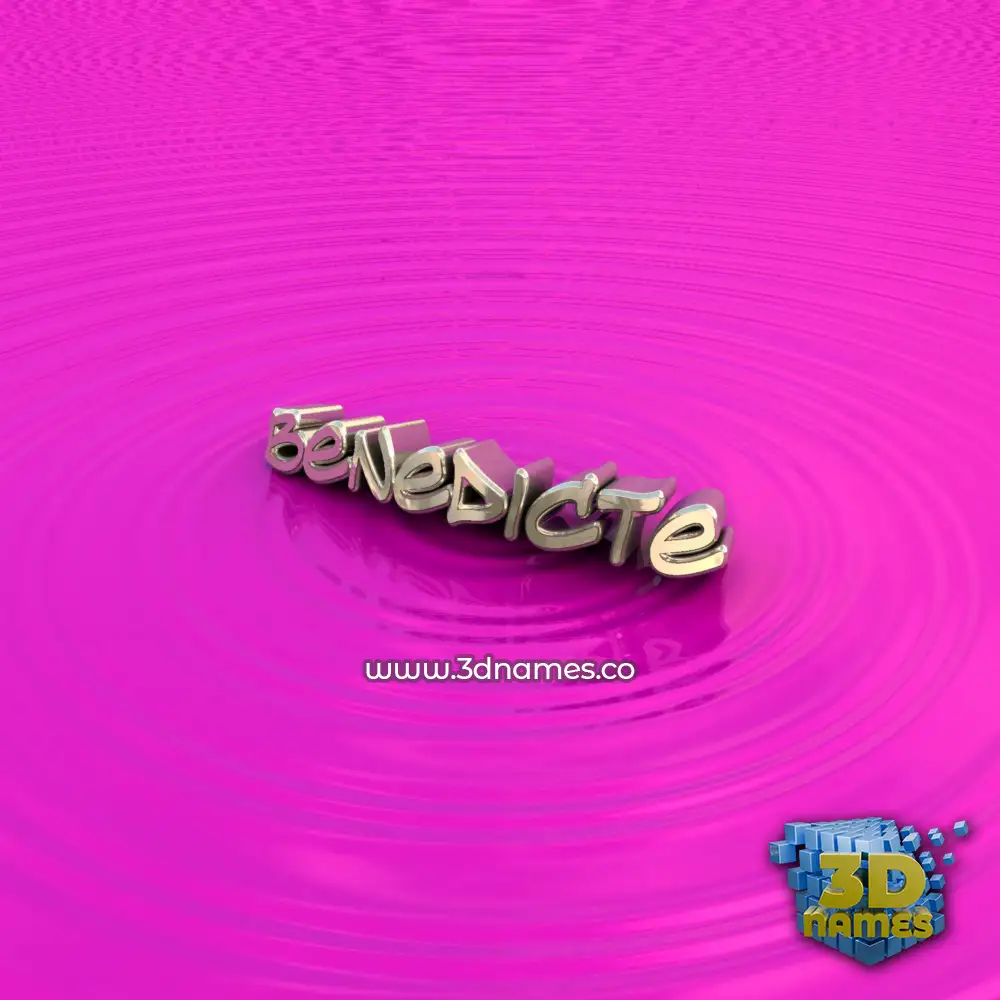 benedicte in Pink Graffiti style - 3D name wallpaper