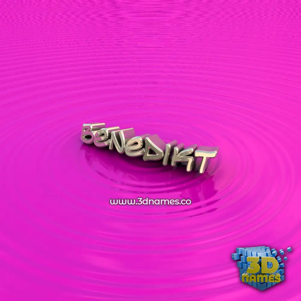 benedikt in Pink Graffiti style - 3D name wallpaper