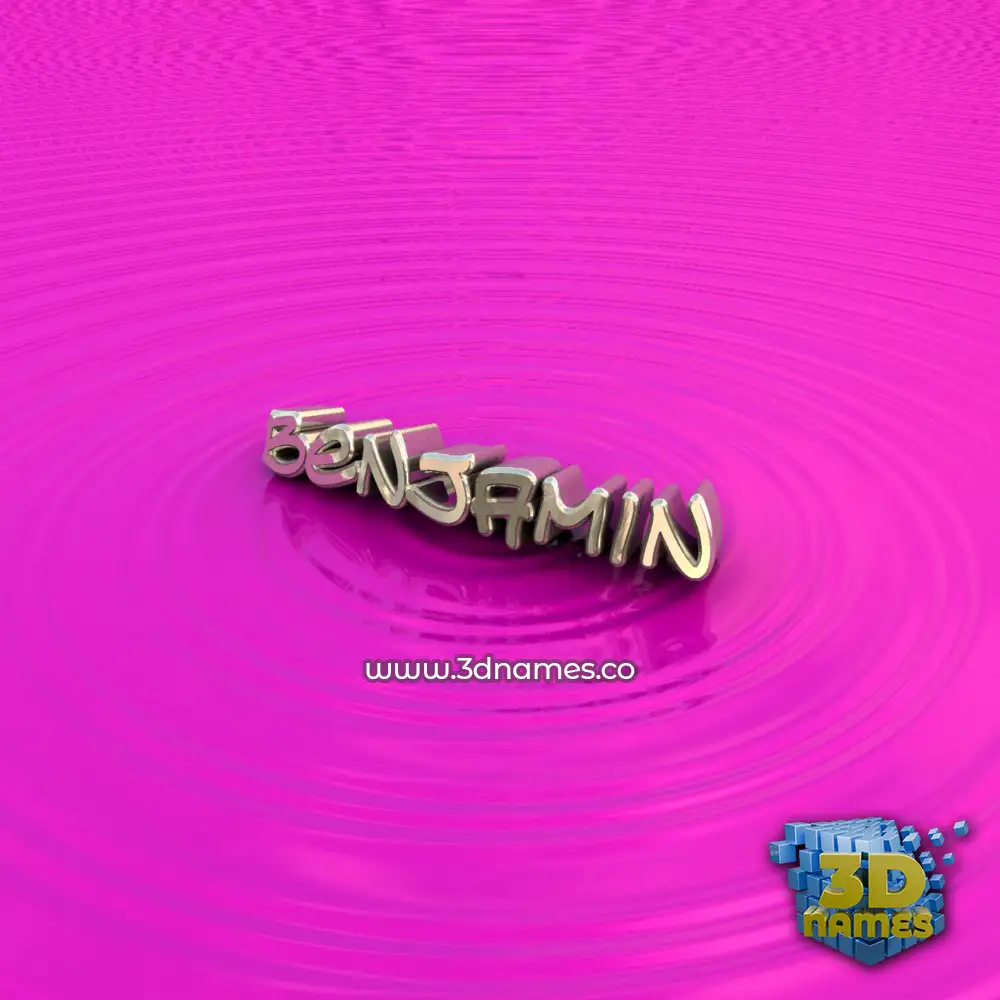 benjamin in Pink Graffiti style - 3D name wallpaper