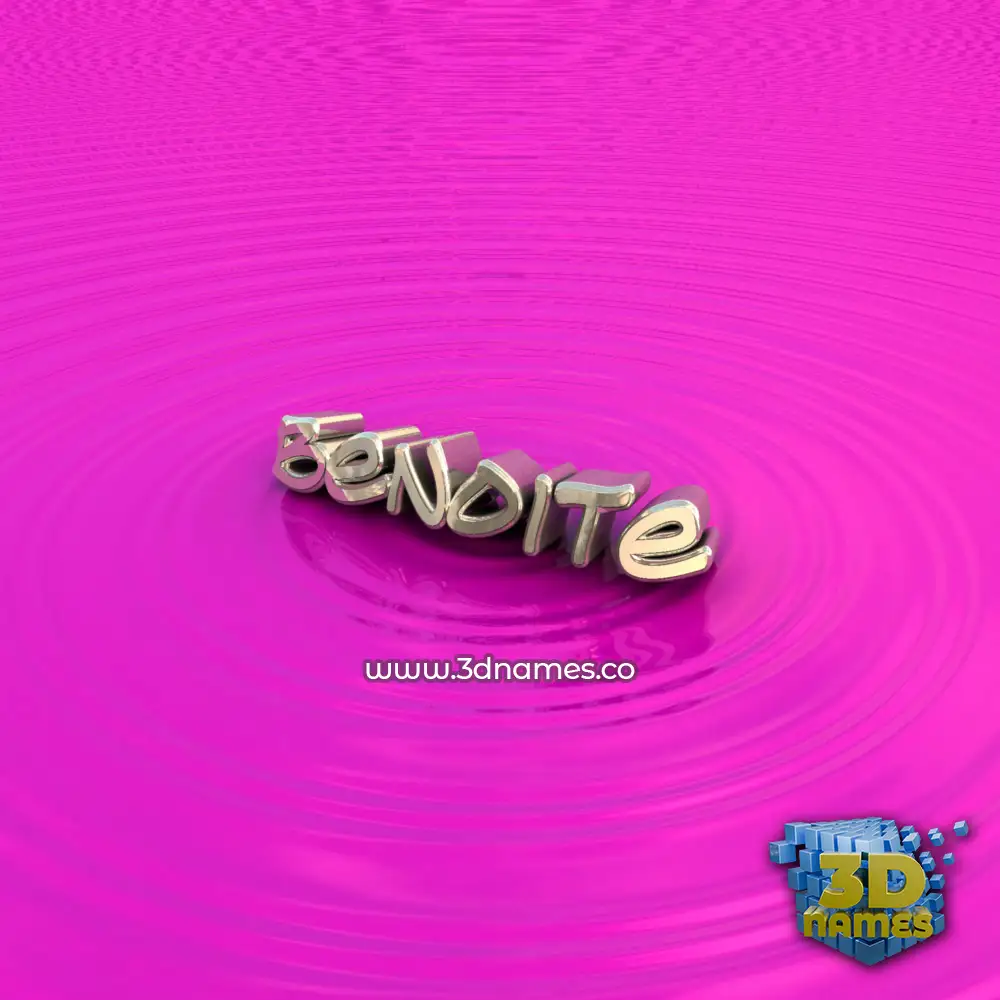 benoite in Pink Graffiti style - 3D name wallpaper