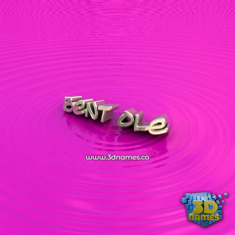 bent ole in Pink Graffiti style - 3D name wallpaper