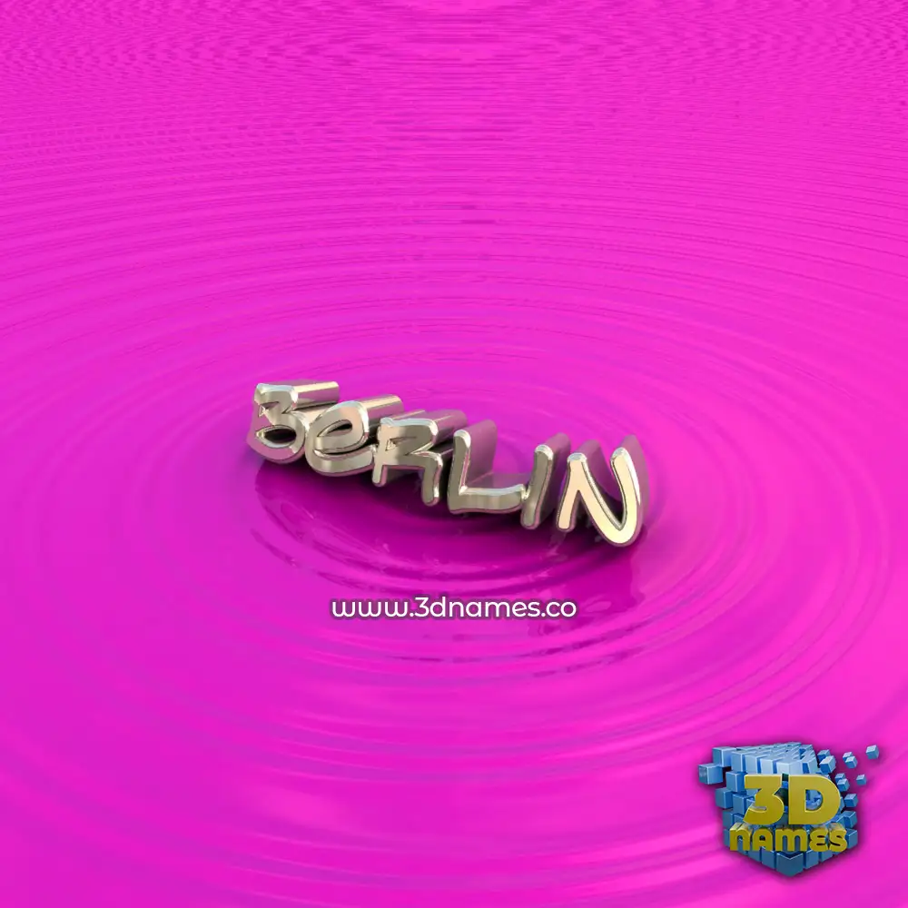 berlin in Pink Graffiti style - 3D name wallpaper