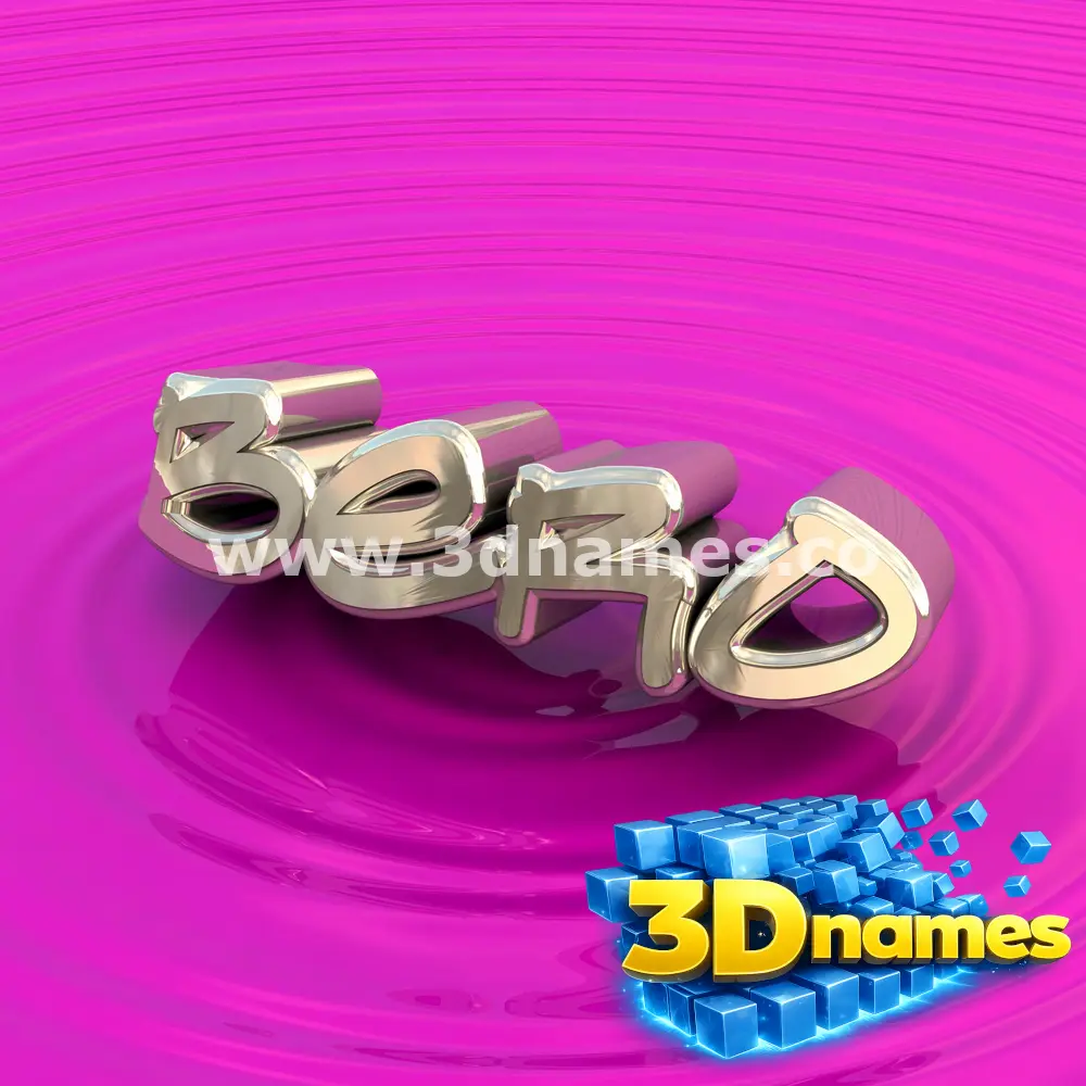 bero in Pink Graffiti style - 3D name wallpaper