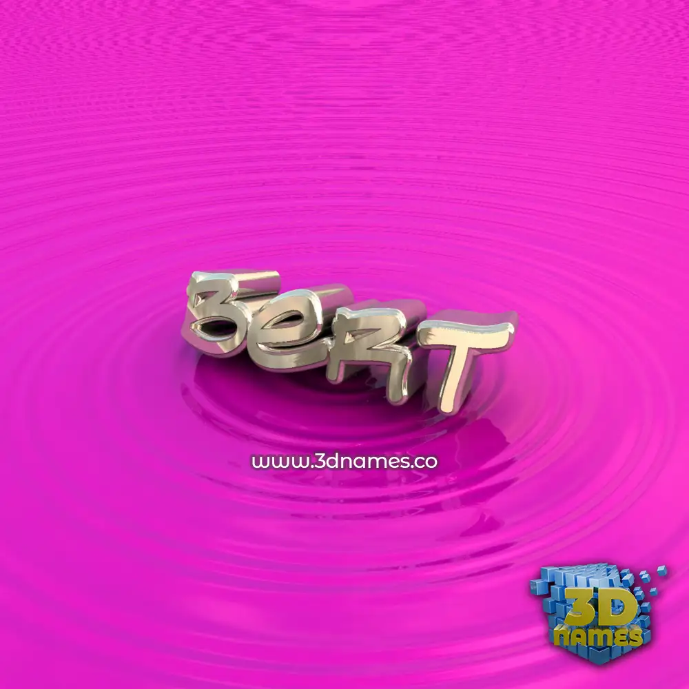 bert in Pink Graffiti style - 3D name wallpaper