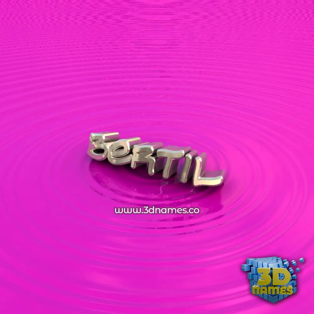 bertil in Pink Graffiti style - 3D name wallpaper