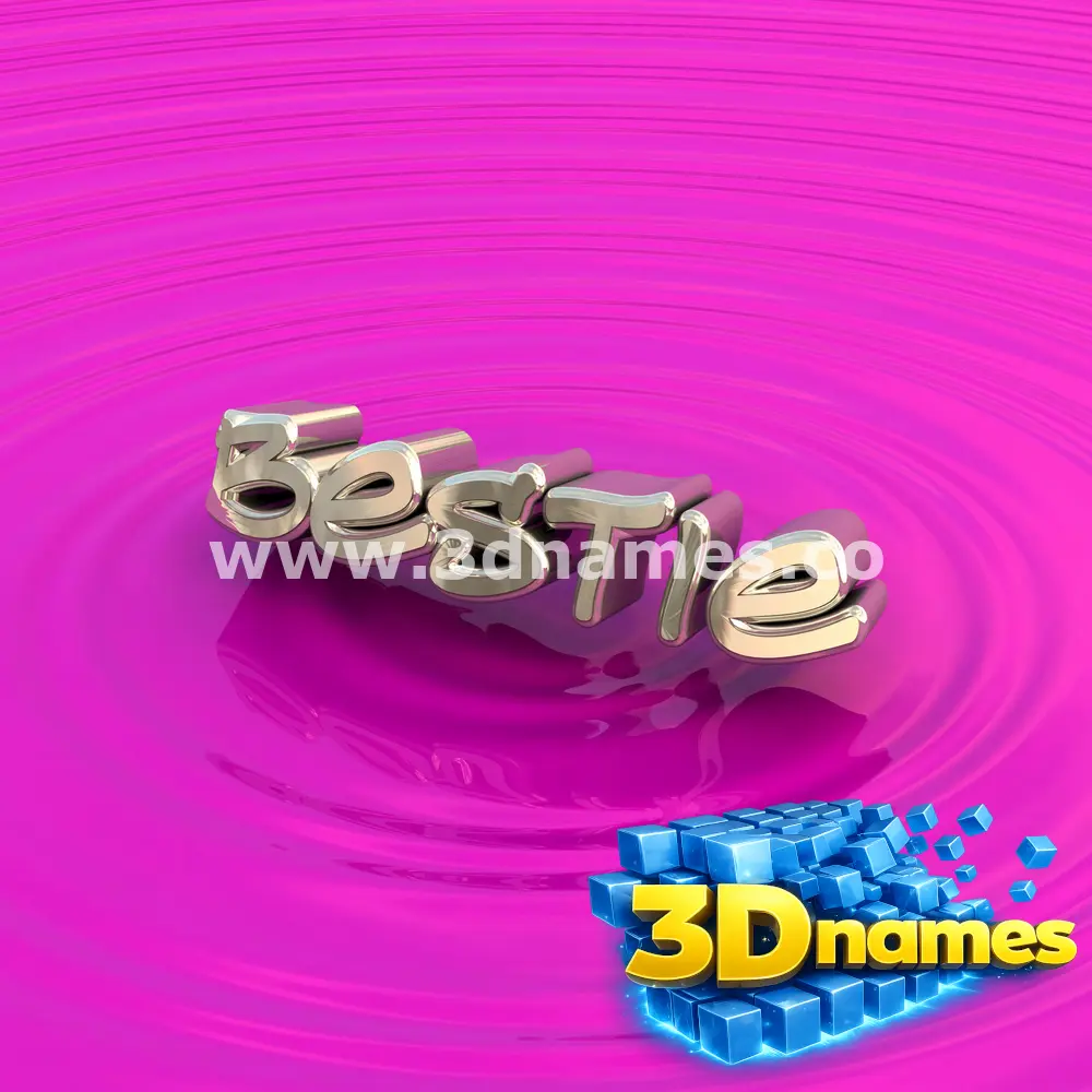 bestie in Pink Graffiti style - 3D name wallpaper