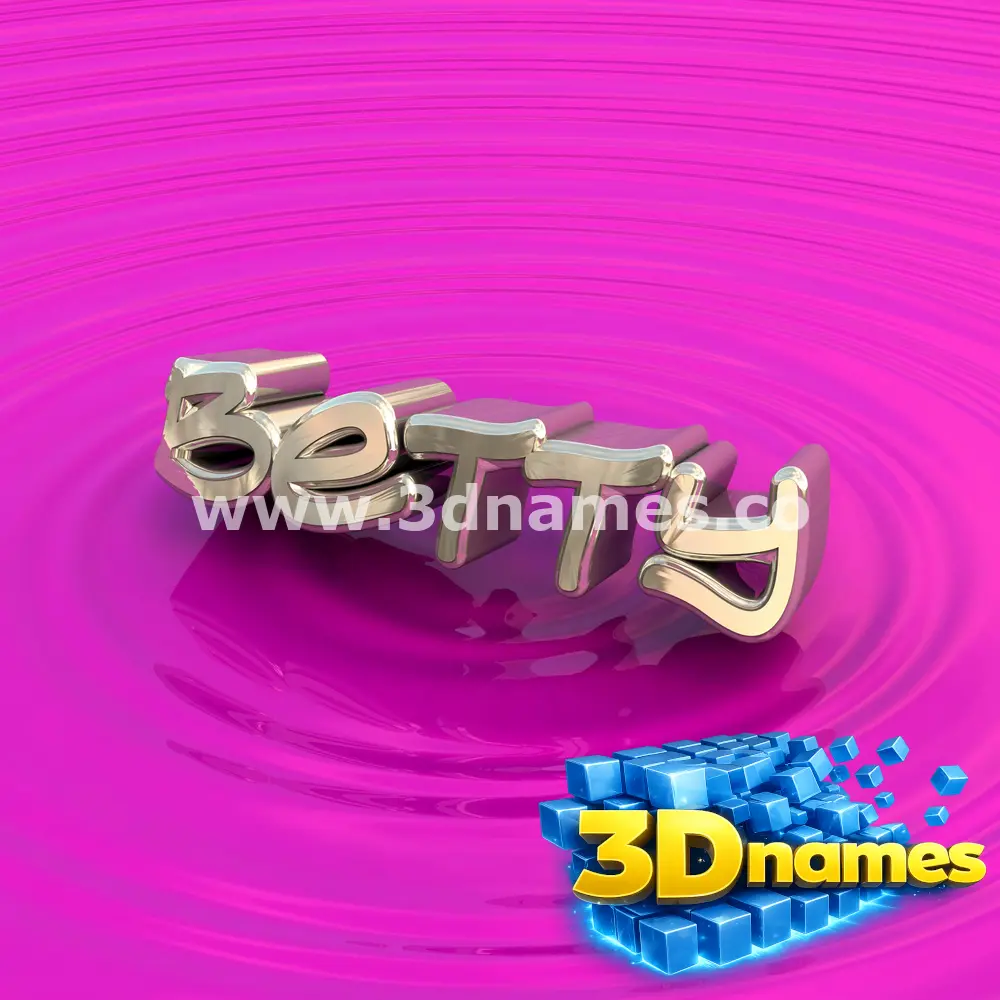 betty in Pink Graffiti style - 3D name wallpaper
