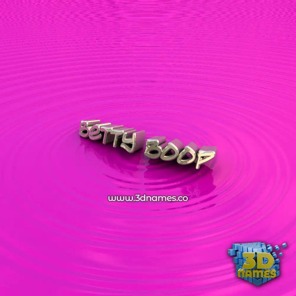 betty boop in Pink Graffiti style - 3D name wallpaper
