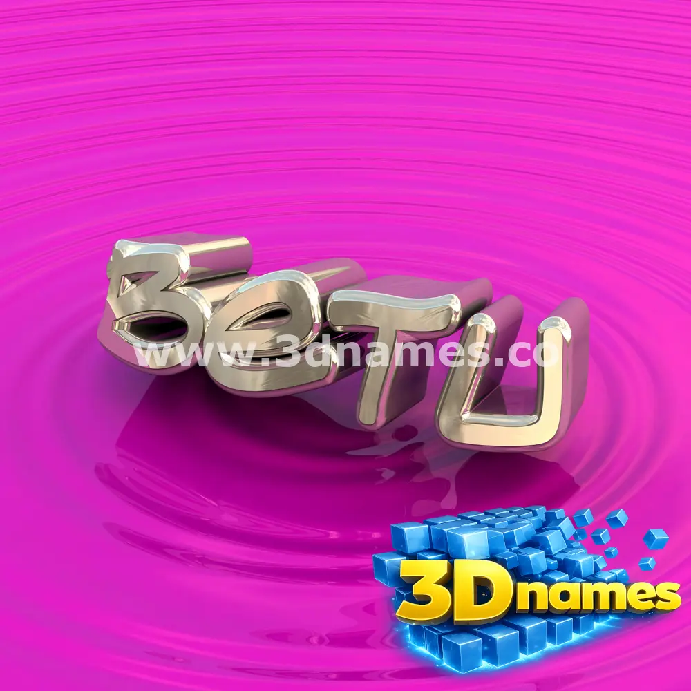 betu in Pink Graffiti style - 3D name wallpaper