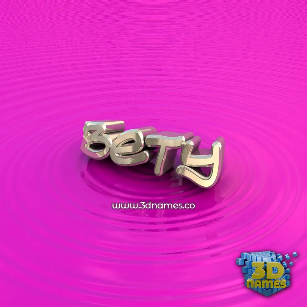 bety in Pink Graffiti style - 3D name wallpaper