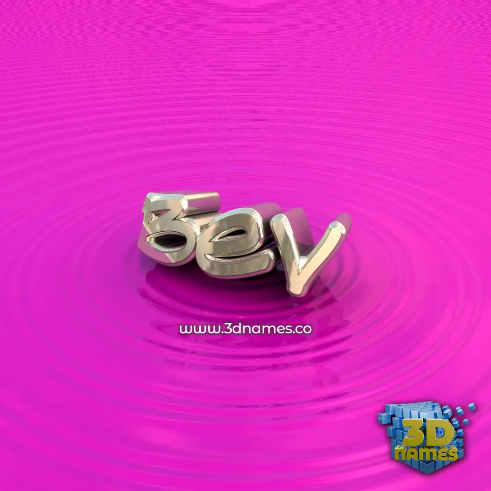 bev in Pink Graffiti style - 3D name wallpaper