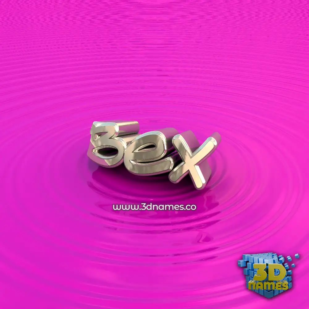 bex in Pink Graffiti style - 3D name wallpaper