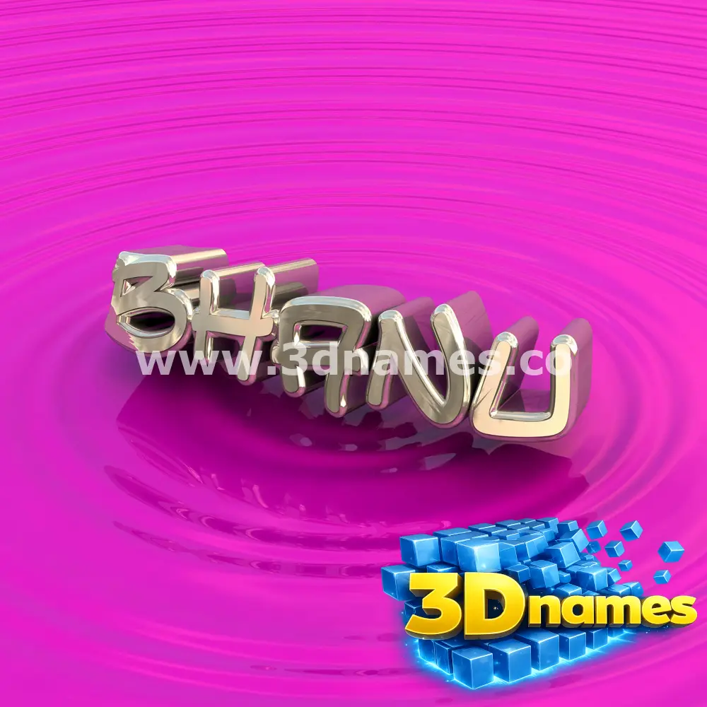 bhanu in Pink Graffiti style - 3D name wallpaper