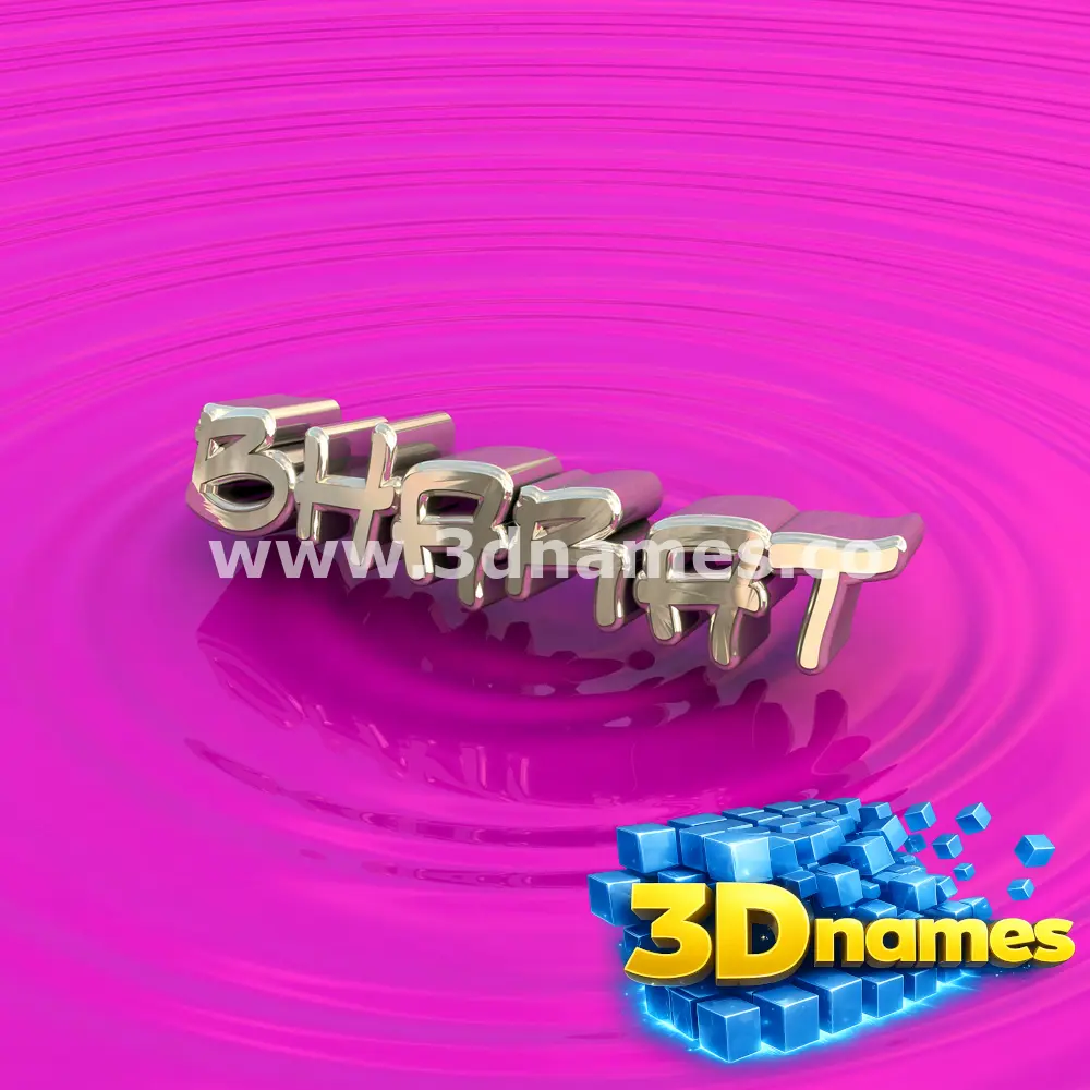 bharat in Pink Graffiti style - 3D name wallpaper