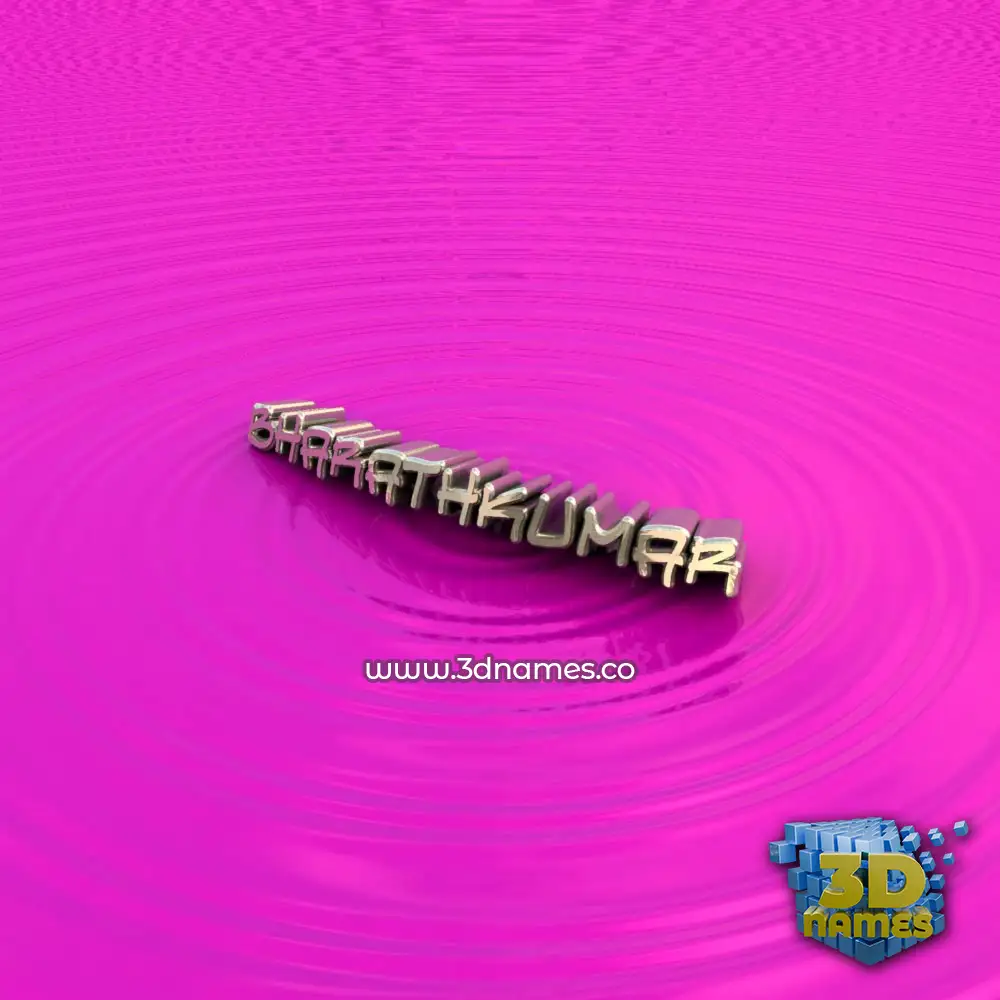 bharathkumar in Pink Graffiti style - 3D name wallpaper
