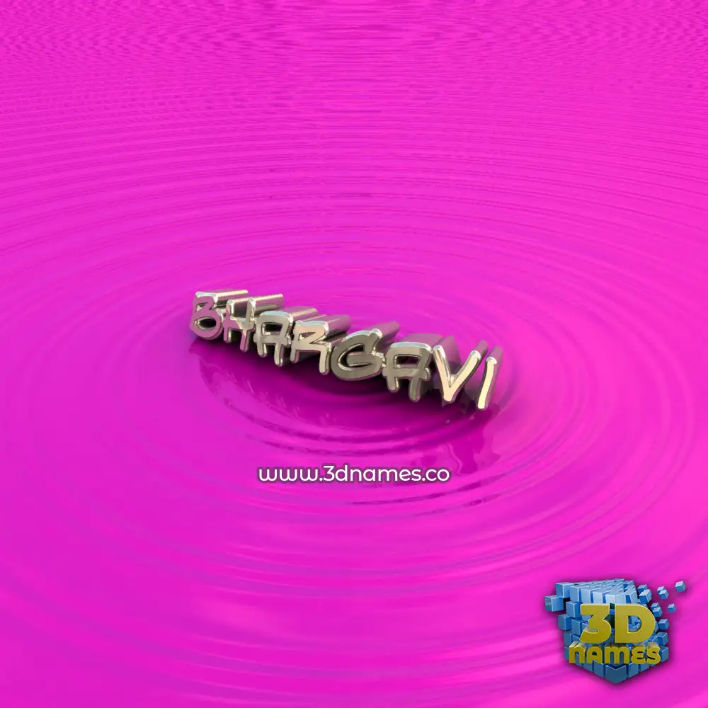 bhargavi in Pink Graffiti style - 3D name wallpaper