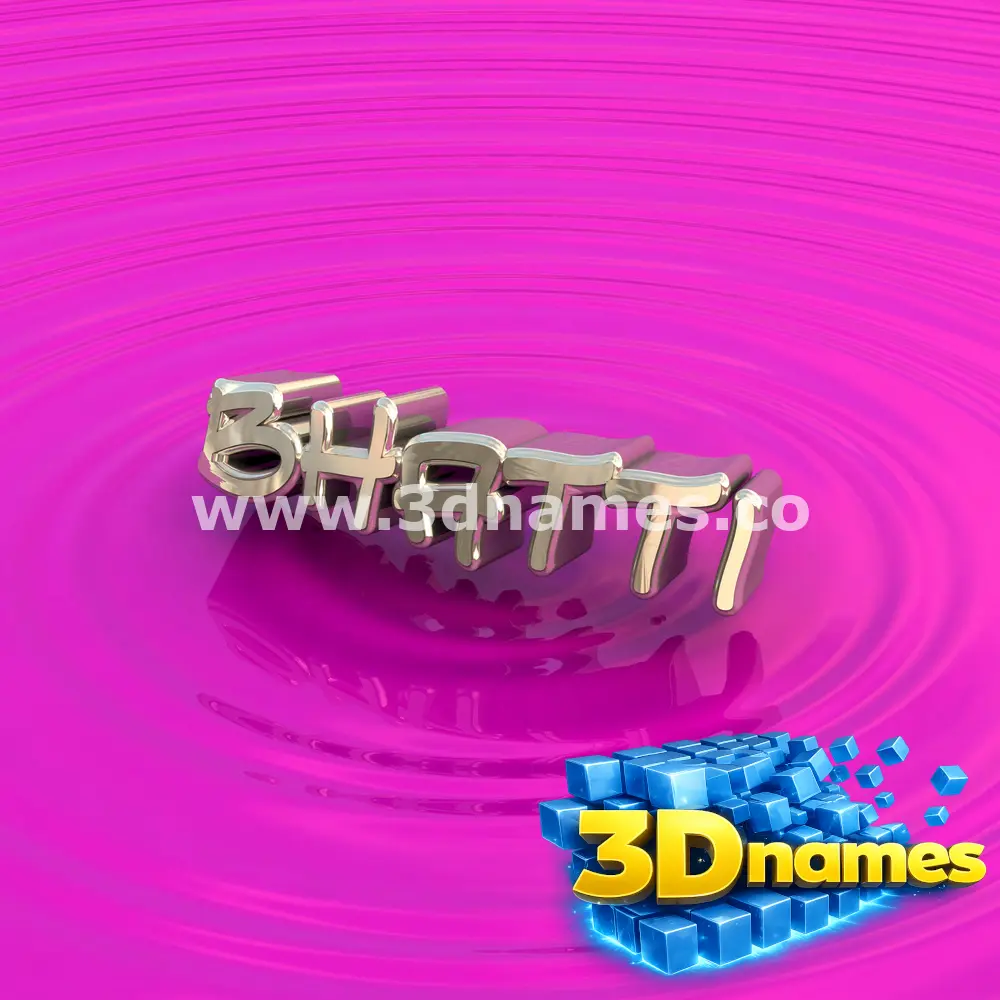 bhatti in Pink Graffiti style - 3D name wallpaper