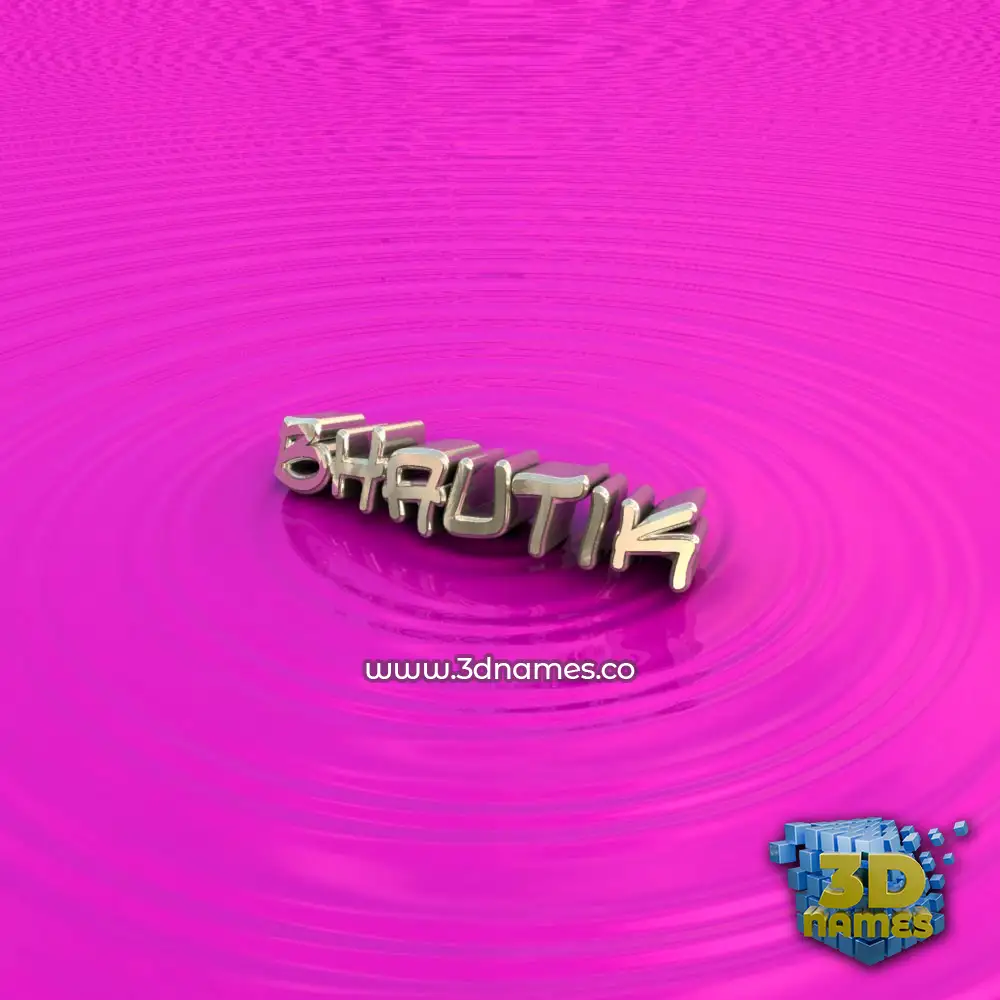 bhautik in Pink Graffiti style - 3D name wallpaper