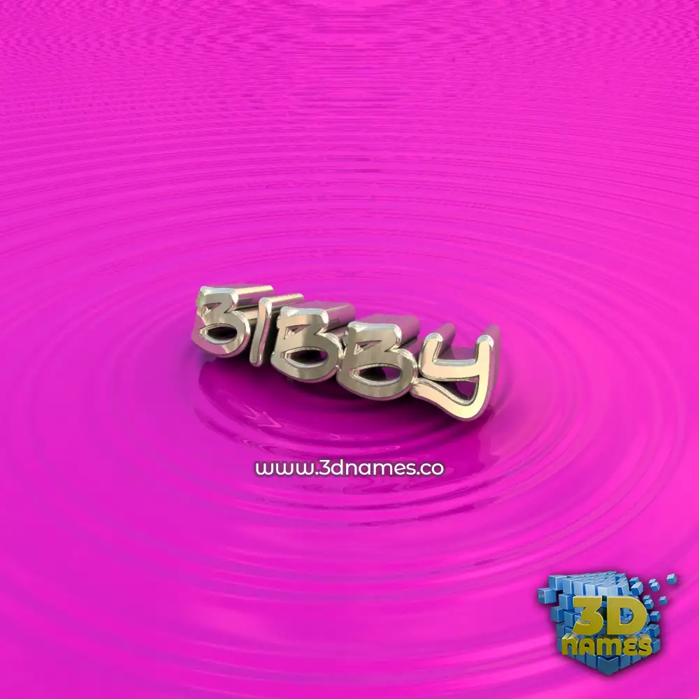 bibby in Pink Graffiti style - 3D name wallpaper