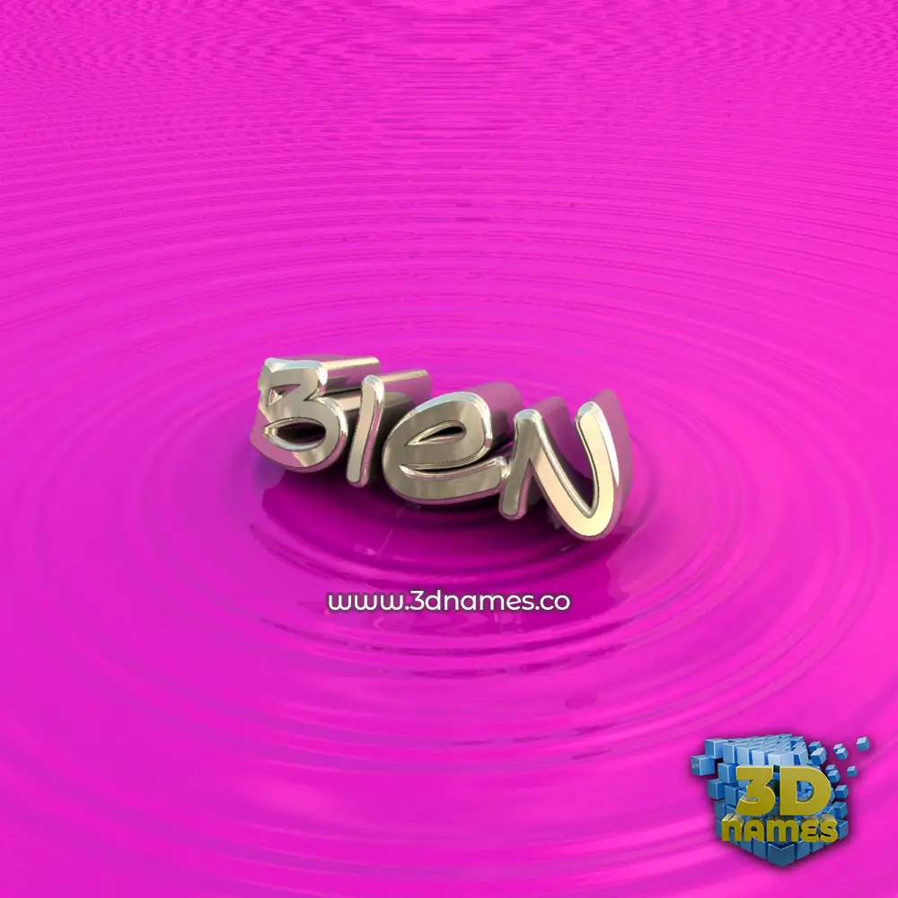 bien in Pink Graffiti style - 3D name wallpaper
