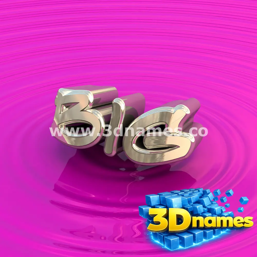 big in Pink Graffiti style - 3D name wallpaper