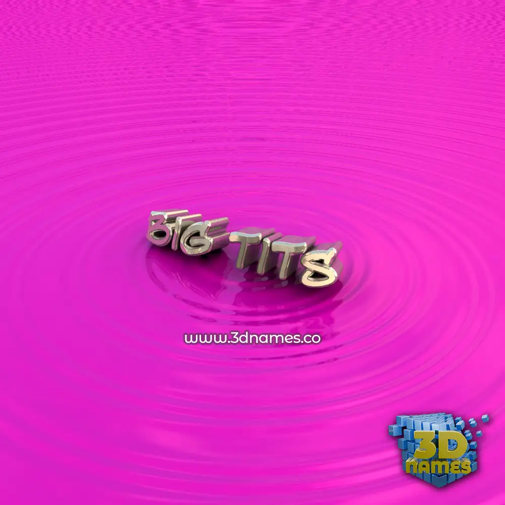 big tits in Pink Graffiti style - 3D name wallpaper