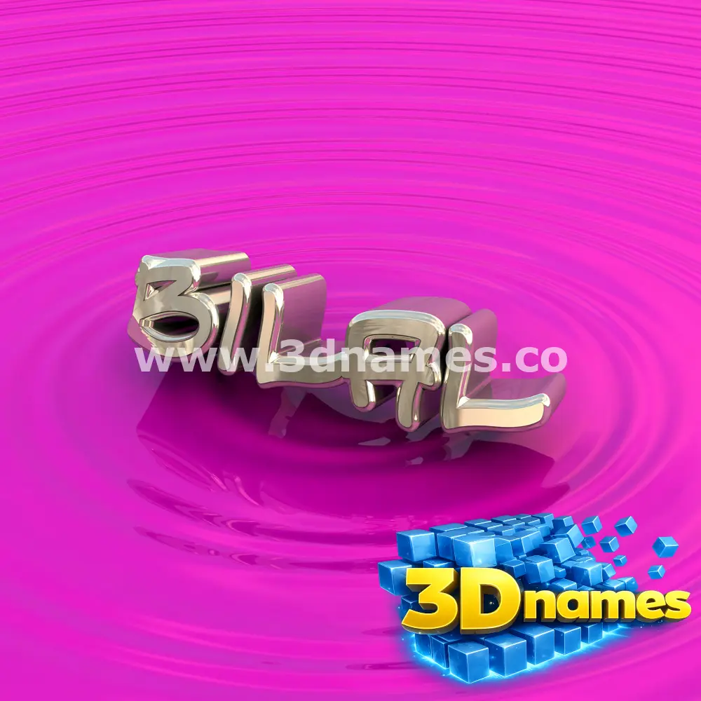 bilal in Pink Graffiti style - 3D name wallpaper