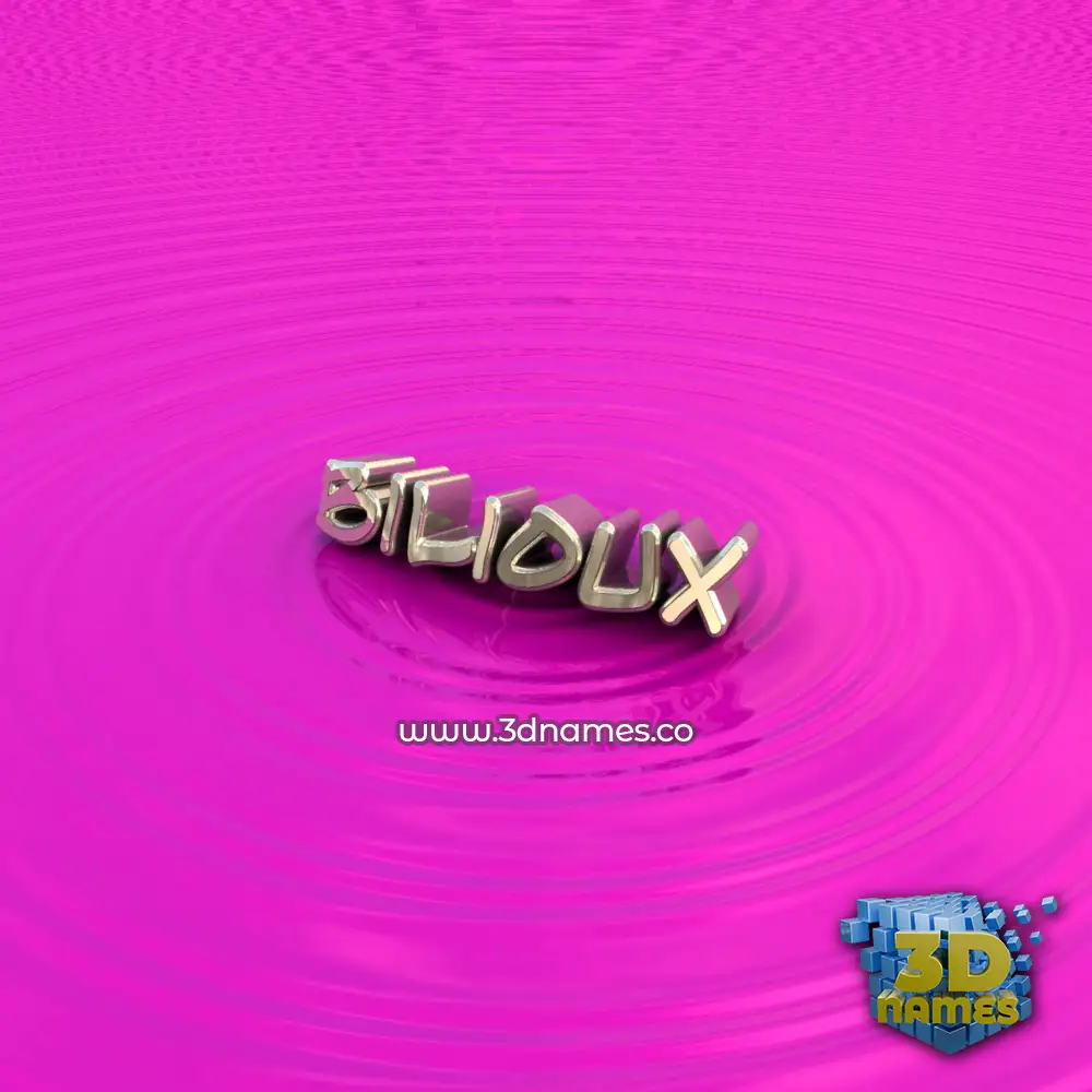 bilioux in Pink Graffiti style - 3D name wallpaper
