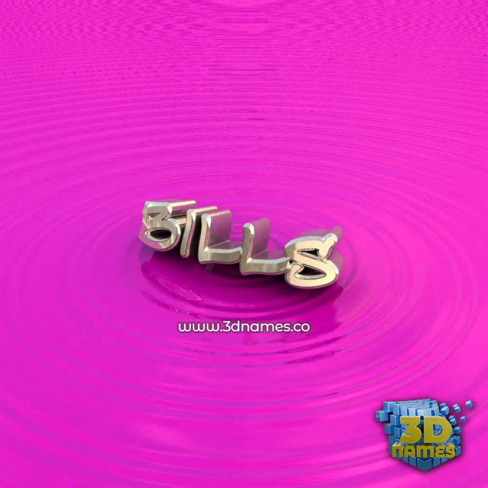 bills in Pink Graffiti style - 3D name wallpaper