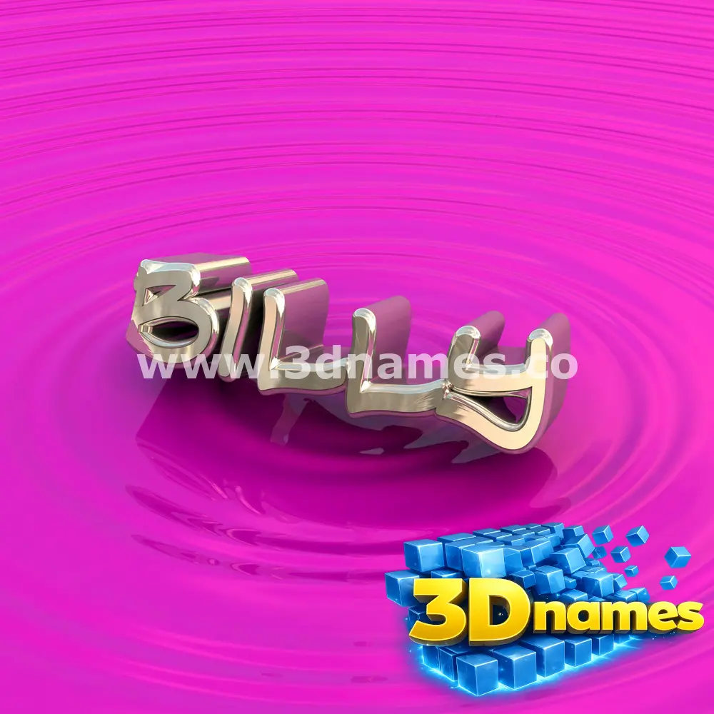billy in Pink Graffiti style - 3D name wallpaper