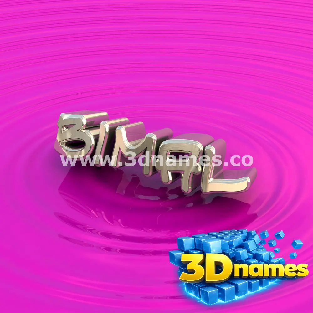 bimal in Pink Graffiti style - 3D name wallpaper